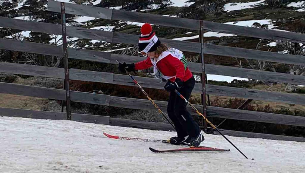 Tudor student competing in cross country skiing